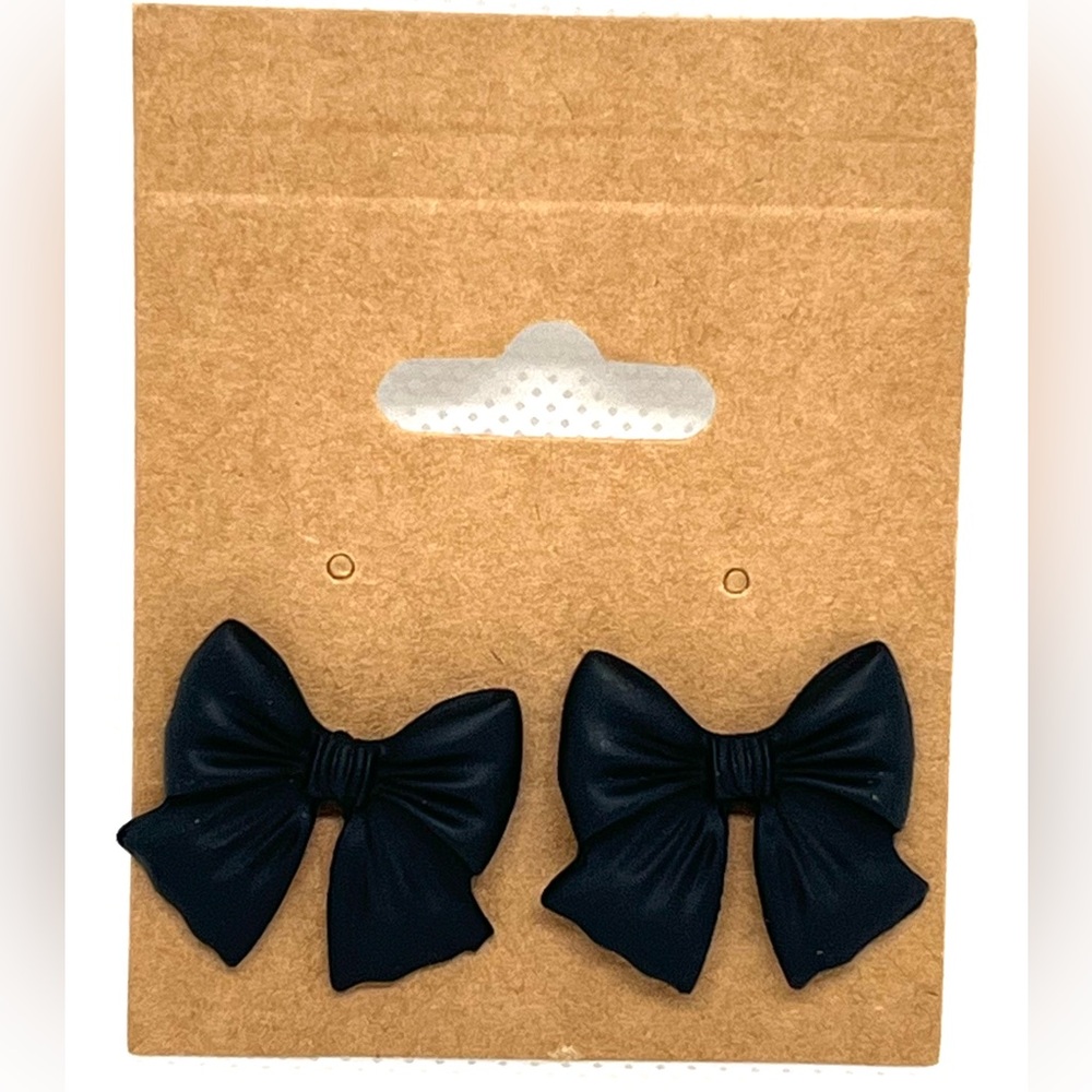 Black Bow Earrings